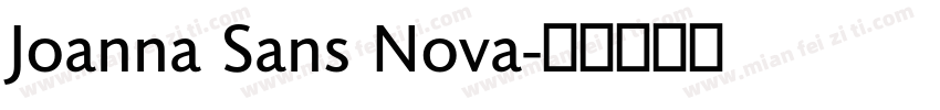 Joanna Sans Nova字体转换